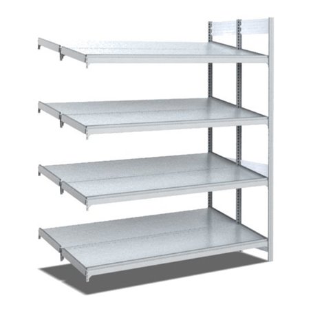 Bito Bereitstellregal schräg/schräg L1308xH2000xT850 mm, Anbaufeld verzinkt