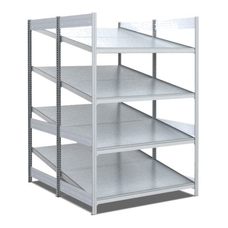 Bito Bereitstellregal schräg/schräg L1058xH2000xT1650 mm, Grundfeld verzinkt