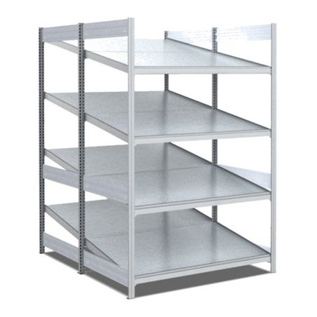 Bito Bereitstellregal schräg/schräg L1058xH2000xT1650 mm, Grundfeld verzinkt