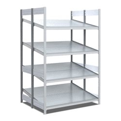 Bito Bereitstellregal schräg/schräg L1058xH2000xT1050 mm, Grundfeld verzinkt