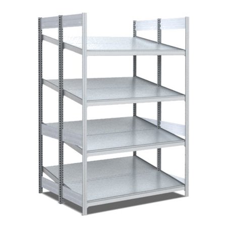 Bito Bereitstellregal schräg/schräg L1058xH2000xT1050 mm, Grundfeld verzinkt