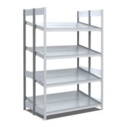 Bito Bereitstellregal schräg/schräg L1058xH2000xT850 mm, Grundfeld verzinkt