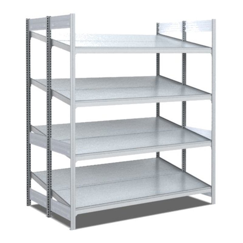 Bito Bereitstellregal schräg/schräg L1358xH2000xT1050 mm, Grundfeld verzinkt