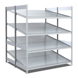 Bito Bereitstellregal schräg/schräg L1358xH2000xT1650 mm, Grundfeld verzinkt