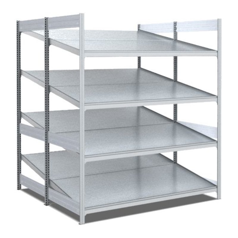 Bito Bereitstellregal schräg/schräg L1358xH2000xT1650 mm, Grundfeld verzinkt