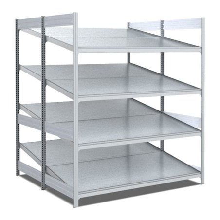 Bito Bereitstellregal schräg/schräg L1358xH2000xT1650 mm, Grundfeld verzinkt