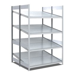 Bito Bereitstellregal schräg/schräg L1058xH2000xT1250 mm, Grundfeld verzinkt