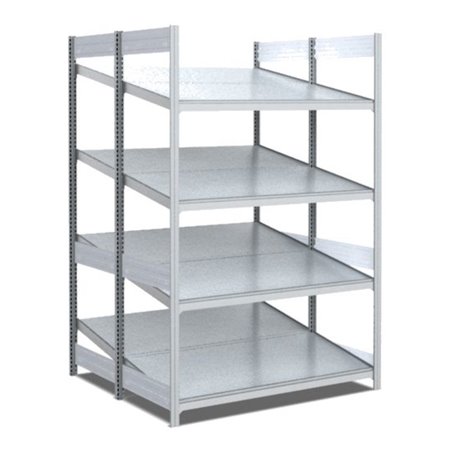 Bito Bereitstellregal schräg/schräg L1058xH2000xT1250 mm, Grundfeld verzinkt