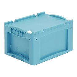 Bito Kleinladungsträger KLTD mit Deckel / KLT 43220ASDV L400xB300xH220 mm, türkis