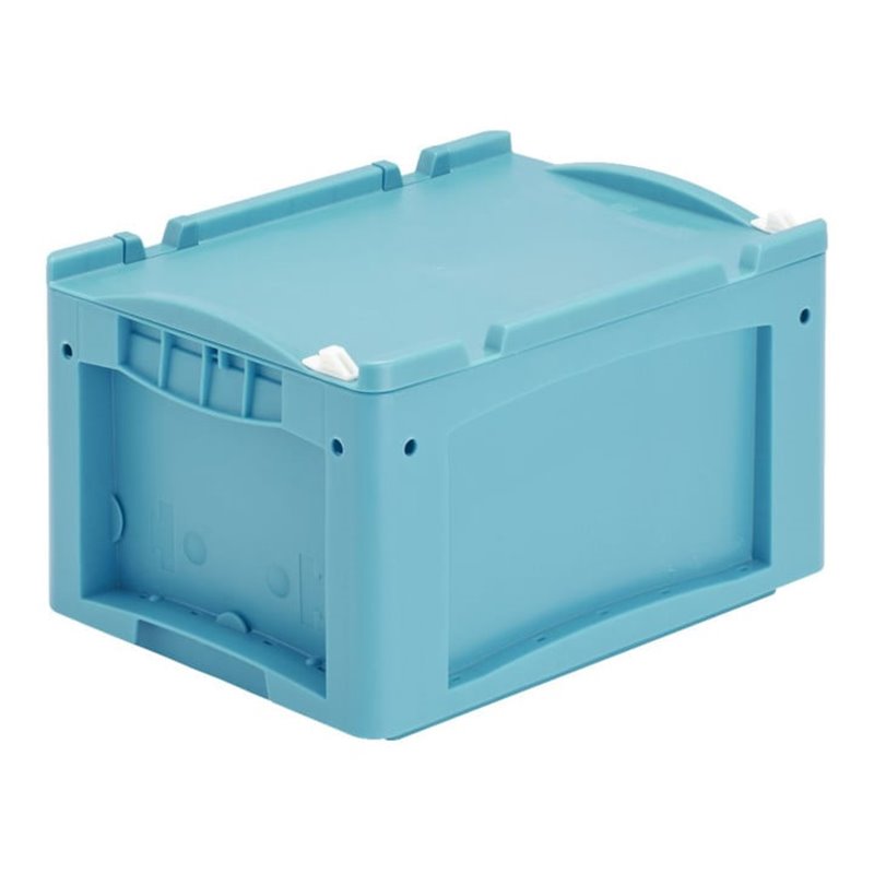 Bito Kleinladungsträger KLTD mit Deckel / KLT 43220ASDV L400xB300xH220 mm, türkis