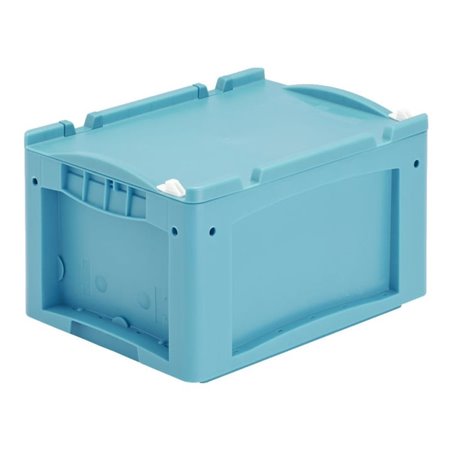 Bito Kleinladungsträger KLTD mit Deckel / KLT 43220ASDV L400xB300xH220 mm, türkis