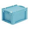 Bito Kleinladungsträger KLTD mit Deckel / KLT 43220ASDV L400xB300xH220 mm, türkis