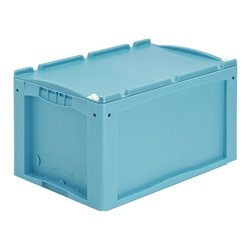Bito Kleinladungsträger KLTD mit Deckel / KLT 64320ASDV L600xB400xH320 mm, türkis