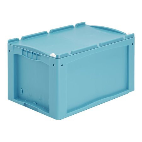 Bito Kleinladungsträger KLTD mit Deckel / KLT 64320ASDV L600xB400xH320 mm, türkis
