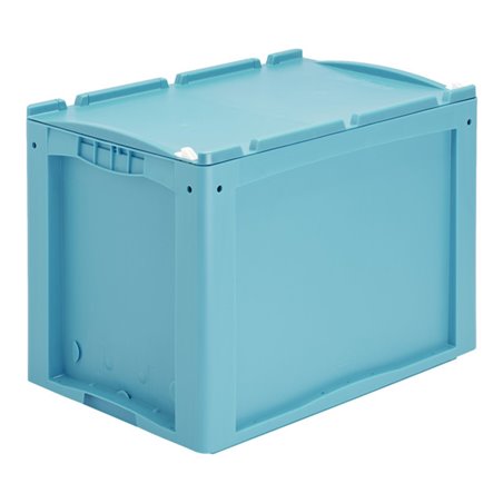 Bito Kleinladungsträger KLTD mit Deckel / KLT 64420ASDV L600xB400xH420 mm, türkis