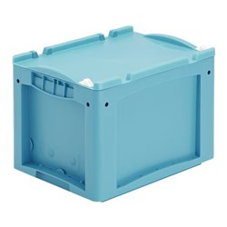 Bito Kleinladungsträger KLTD mit Deckel / KLT 43270ASDV L400xB300xH270 mm, türkis
