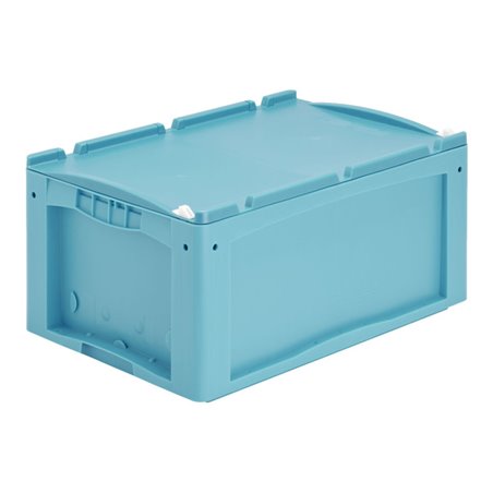 Bito Kleinladungsträger KLTD mit Deckel / KLT 64270ASDV L600xB400xH270 mm, türkis