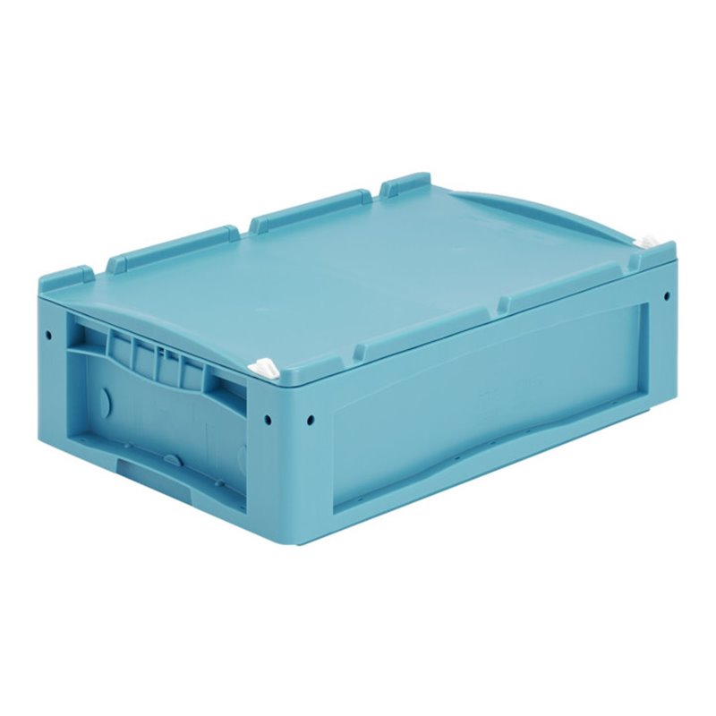 Bito Kleinladungsträger KLTD mit Deckel / KLT 64170ASDV L600xB400xH170 mm, türkis