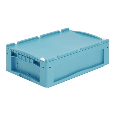 Bito Kleinladungsträger KLTD mit Deckel / KLT 64170ASDV L600xB400xH170 mm, türkis