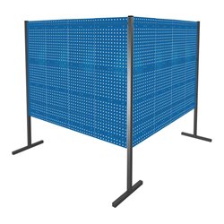 Kappes Trennwand RasterPlan Doppelfeld 90° H1500 mm RAL 5010 8 LP