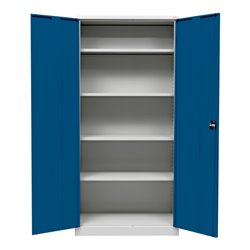 STIER Universalschrank mit 4 Fachböden 1950x920x420mm enzianblau verschweißt