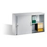 C+P Akten-Sideboard Acurado mit Schiebetüren, 2 x 2 Ordnerhöhen, H720xB1200xT400mm Front Lichtgrau Korpus Lichtgrau