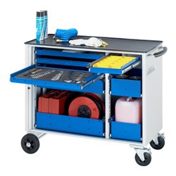 Rau Werkzeugwagen mit 6 Schubladen & Lochwandauszug Metall BxTxH 1025x520x890mm