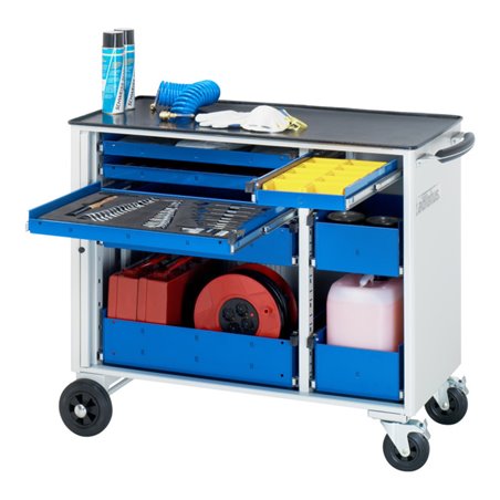 Rau Werkzeugwagen mit 6 Schubladen & Lochwandauszug Metall BxTxH 1025x520x890mm