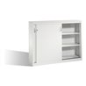 C+P Akten-Sideboard Acurado mit Schiebetüren, 2 x 3 Ordnerhöhen, H1200xB1600xT400mm Front Lichtgrau Korpus Lichtgrau