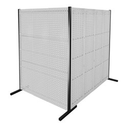 Kappes Trennwand RasterPlan Doppelfeld 90° H2000 mm RAL 7035 4 LP 3 SP