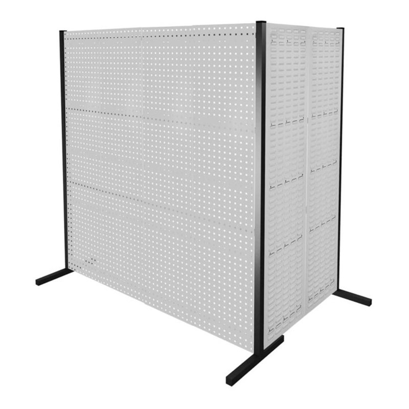 Kappes Trennwand RasterPlan Doppelfeld 90° H2000 mm RAL 7035 3 LP 3 SP