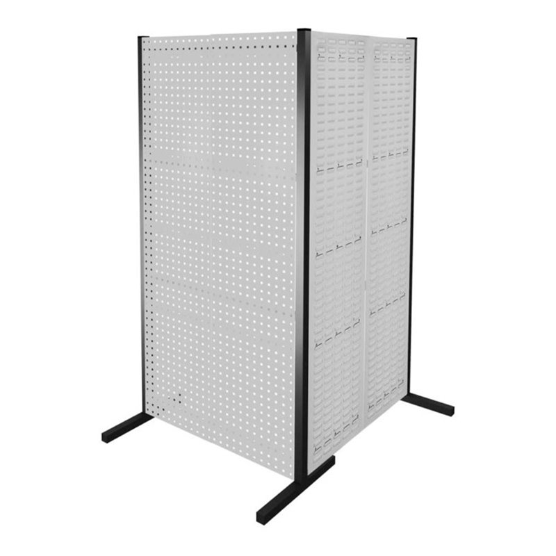 Kappes Trennwand RasterPlan Doppelfeld 90° H2000 mm RAL 7035 2 LP 2 SP