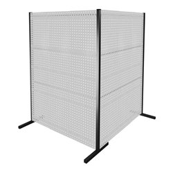 Kappes Trennwand RasterPlan Doppelfeld 90° L1500 / 1500 mm H2000 mm RAL 7035 6 LP