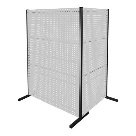 Kappes Trennwand RasterPlan Doppelfeld 90° H2000 mm RAL 7035 5 LP