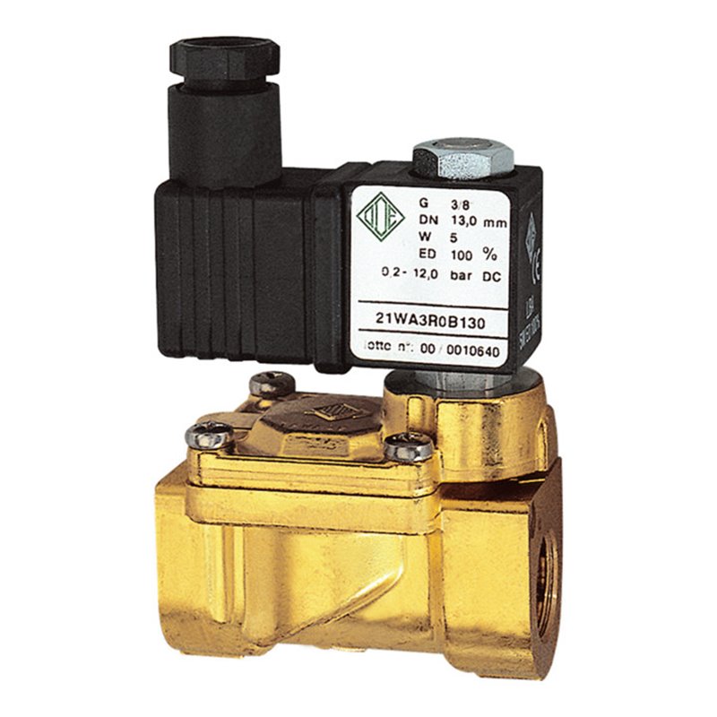 Riegler 2/2-MV,MS,NC,vorge.,230V,50Hz,10VA,FKM,G1/2,PN0,2-12bar