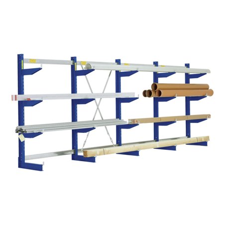 Bito Kragarmregal Set / NT600 IPE100 TypL H1980xL5356xT700 mm 6 Ständer, einseitig enzianblau