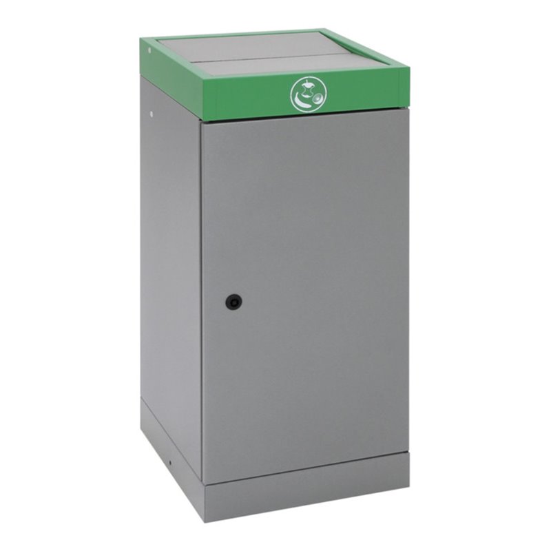 Stumpf Sortssystem ProTec-Plus, graualu/6024, verzinkter Innenbehälter, 70 Liter