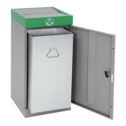 Stumpf Sortssystem ProTec-Plus, graualu/6024, verzinkter Innenbehälter, 70 Liter