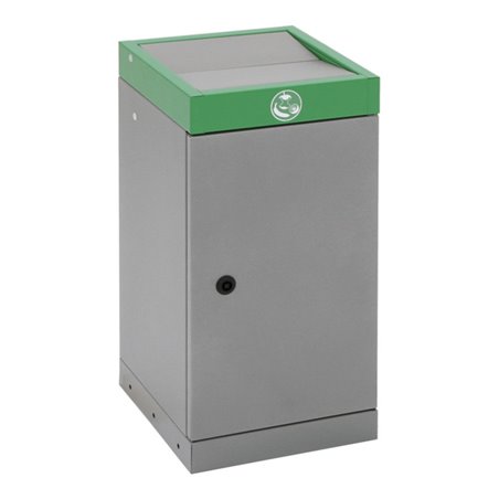 Stumpf Sortssystem ProTec-Plus, graualu/6024, verzinkter Innenbehälter, 30 Liter