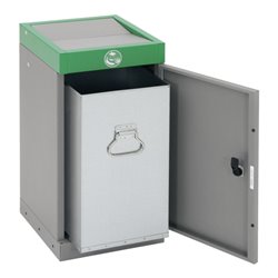 Stumpf Sortssystem ProTec-Plus, graualu/6024, verzinkter Innenbehälter, 30 Liter