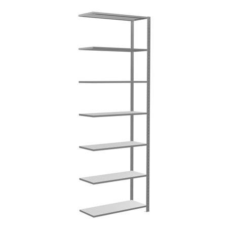 Schulte Anbauregal Steckregal MULTIplus85 3000 x 1000 x 400 mm 7 Fachböden Kreuzstrebe verzinkt