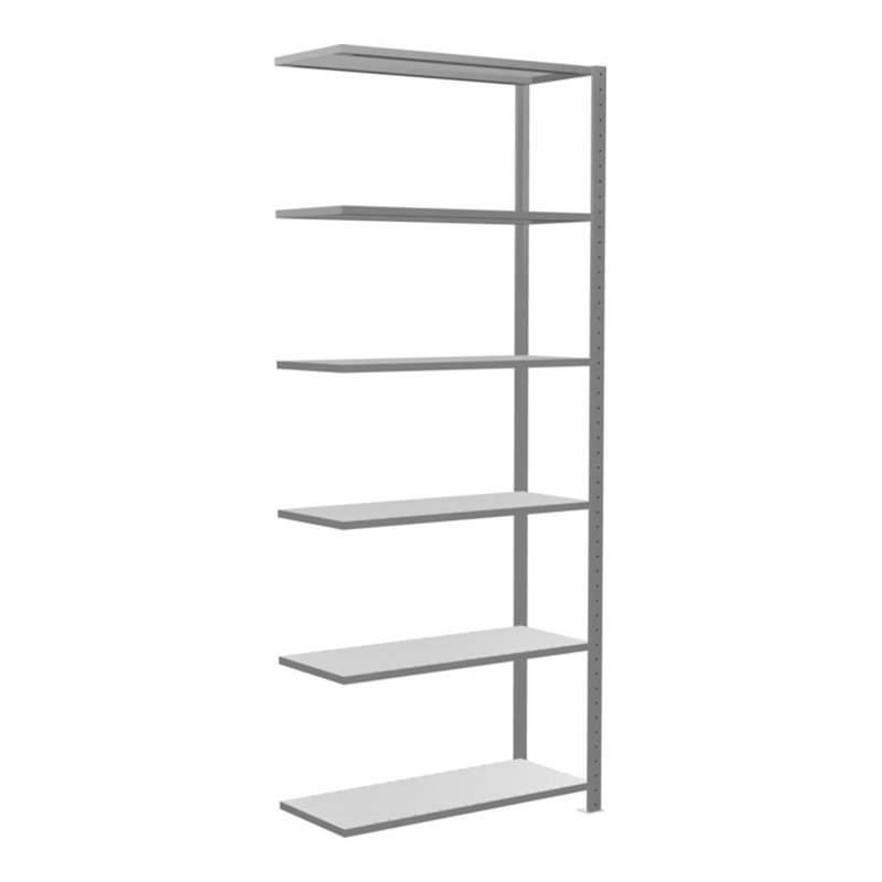 Schulte Anbauregal Steckregal MULTIplus85 2500 x 1000 x 400 mm 6 Fachböden Kreuzstrebe verzinkt