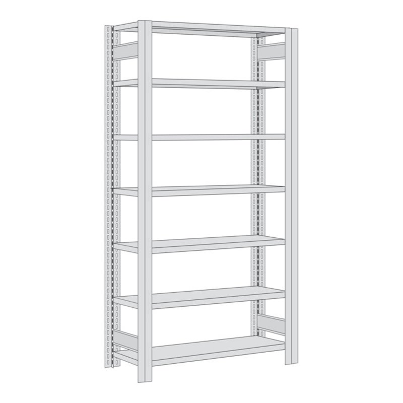 Regalwerk BERT Großfachregal Grundfeld HxBxT 3000x1005x400mm