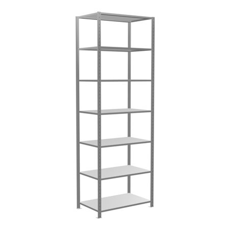 Schulte Grundregal Steckregal MULTIplus85 3000 x 1000 x 600 mm 7 Fachböden Kreuzstrebe verzinkt