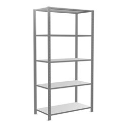 Schulte Grundregal Steckregal MULTIplus85 2000 x 1000 x 500 mm 5 Fachböden Kreuzstrebe verzinkt