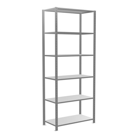 Schulte Grundregal Steckregal MULTIplus85 2500 x 1000 x 500 mm 6 Fachböden Kreuzstrebe verzinkt