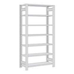 Regalwerk BERT Büroregal Grundfeld HxBxT 2325x875x600mm 7 Fachböden für 6 Ordner