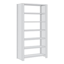 Regalwerk BERT Büroregal Grundfeld HxBxT 2325x1005x300mm Vollblech Seitenwand