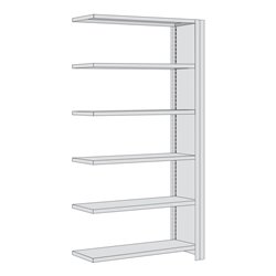 Regalwerk BERT Büroregal Anbaufeld HxBxT 2000x1285x300mm Vollblech Seitenwand