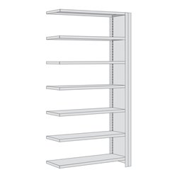 Regalwerk BERT Büroregal Anbaufeld HxBxT 2325x1005x600mm Vollblech Seitenwand